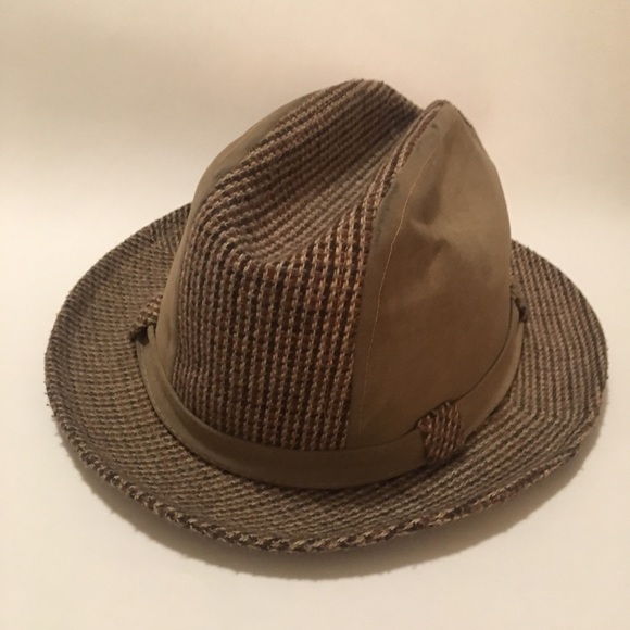 Vintage Other - VTG United Hatters Vintage Fedora Hat Plaid Tweed